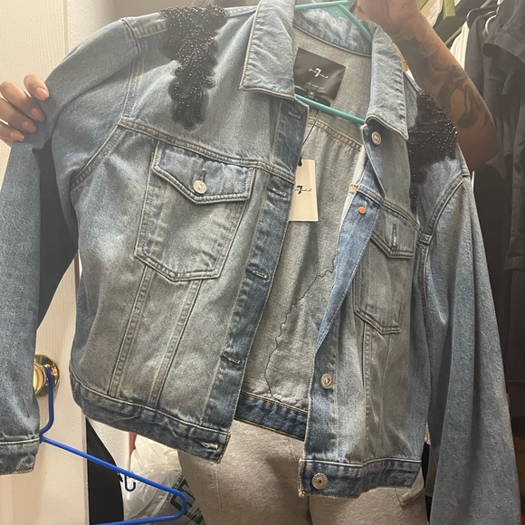 7 for all mankind detailed jean jacket - Picture 12 of 13